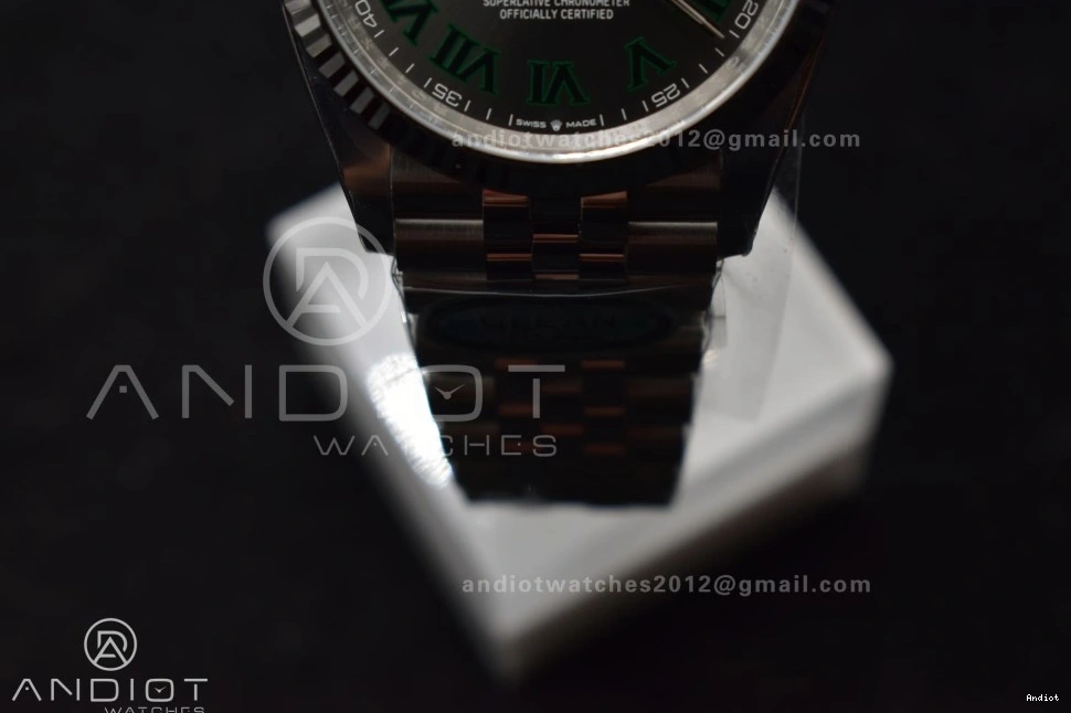 36 126234 Green Steel Jubilee VR3235 Clean Markers Bracelet on Gray Edition 904L Best DateJust Roman 1:1 Dial 0503